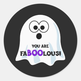 Du bist FaBOOlous Halloween Ghost Runder Aufkleber