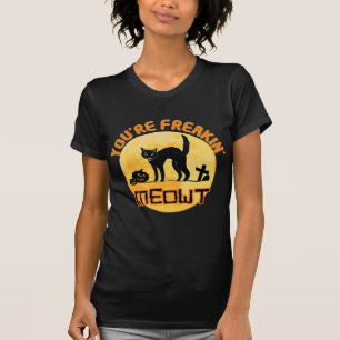 Du bist Freakin' Meowt Halloween T-Shirt