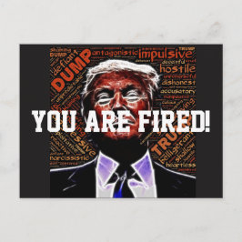 "Du bist gefangen" und böse Trump-Angesicht Postkarte