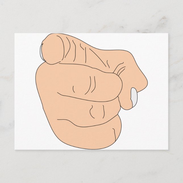 Du bist gefroren Finger Postkarte (Vorderseite)