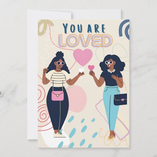 Du bist geliebt einladung (Vorderseite)