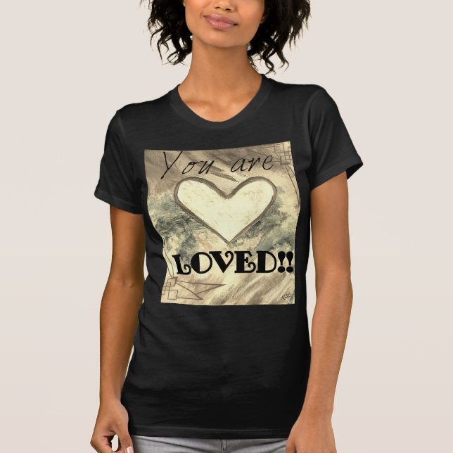 Du bist geliebt! In Sepia Shirt (Vorderseite)