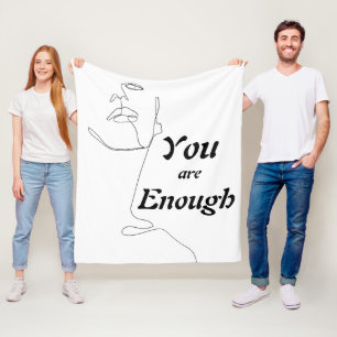 "Du bist genug" Cool Motivierend Fleece Blanket