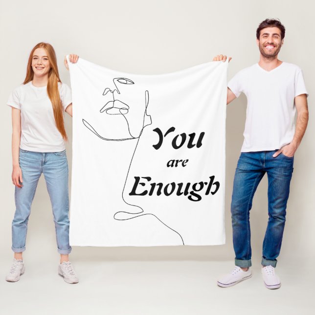 "Du bist genug" Cool Motivierend Fleece Blanket (Beispiel)