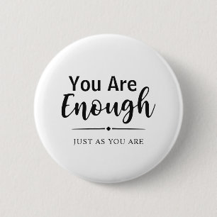 Du bist genug   Minimalistisches Motivierend Angeb Button