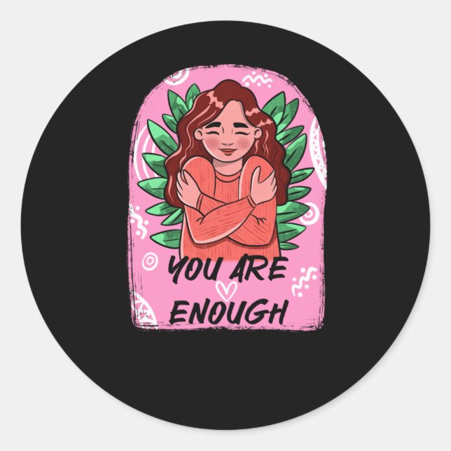 Du bist genug Niedlicher Sticker (Vorderseite)