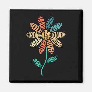 Du bist genug Sei freundlich Blume Freundlichkeit Magnet