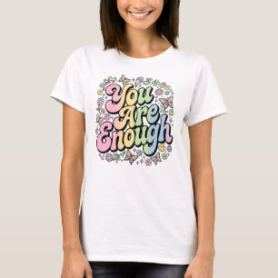 Du bist genug T-Shirt - Regenbogen Schmetterling S