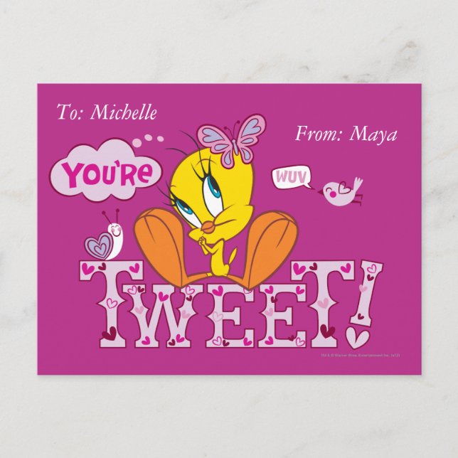 Du bist Getweetet Postkarte (Vorderseite)