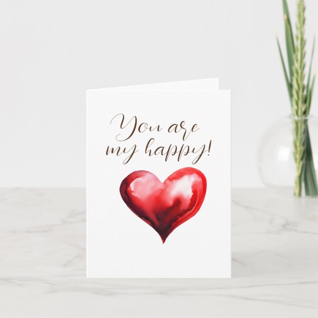 Du bist glücklich feiertagskarte (Vorderseite)