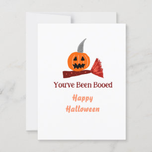 Du bist glücklich gebläht Halloween Kürbisbroom sc Postkarte