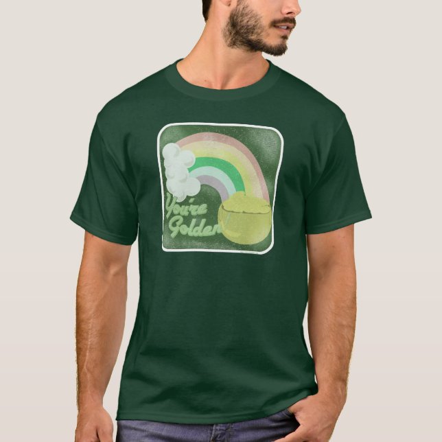 Du bist golden! Vintager Stil T-Shirt (Vorderseite)