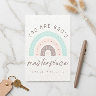 Du bist Gottes Meisterwerk Ephesianer 2:10 Postkarte