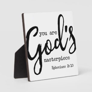 Du bist Gottes Meisterwerk Ephesianer 2:10 Zeichen Fotoplatte