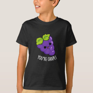 Du bist Grape Funny Fruit Pun Dark BG T-Shirt