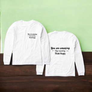 Du bist großartig. Weiter lächeln. Denk positiv Tri-Blend Shirt