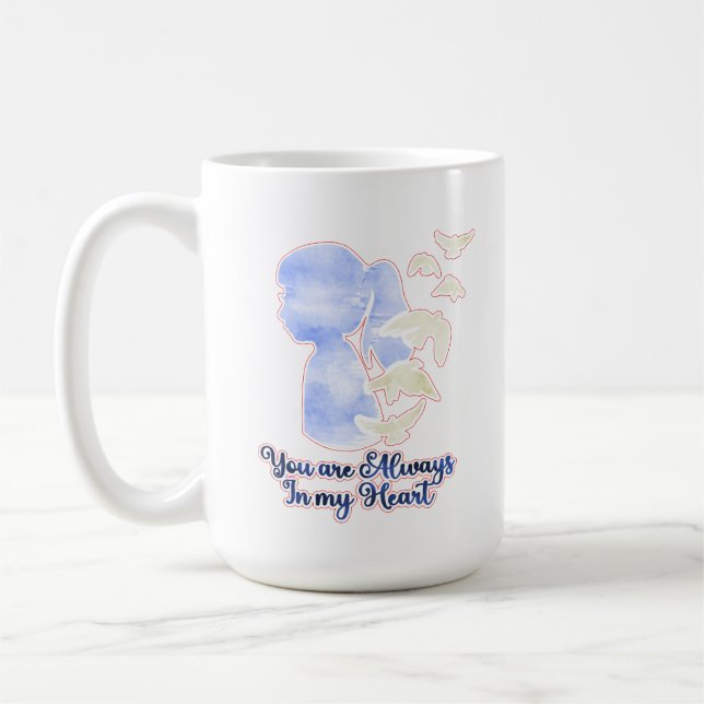 Du bist immer im Herzen Kaffeetasse (Links)