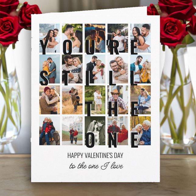 Du bist immer noch die Eins 20 Foto Romantische Va Karte (Photo Collage Valentine's Day Card - order Printed and Shipped or as an Instant Digital Download)