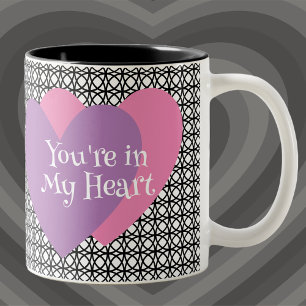 Du bist in meinem Herzen Zweifarbige Tasse