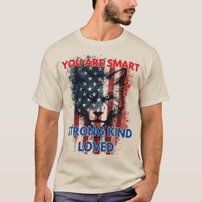 Du bist klug, stark geliebt T-Shirt (Vorderseite)