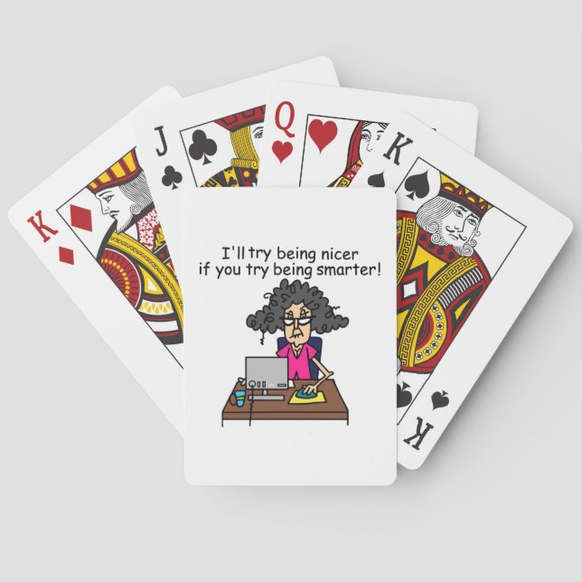 Du bist klüger, ich werde nackter sein spielkarten (Rückseite)