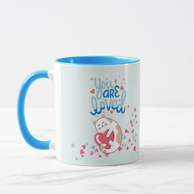 Du bist liebliche Katzen Tasse (Links)