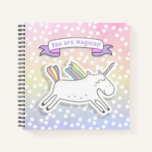 Du bist magisch! Niedliches Unicorn-Kids-Notebook Notizbuch