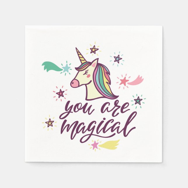 Du bist magisch serviette (Vorderseite)