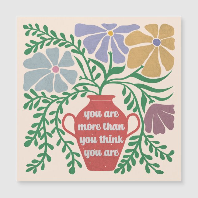 Du bist mehr, als du denkst, du bist es magnetkarte (Vorderseite)