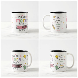 Du bist mehr als ein Testergebnis SATs-Prüfung Qui Zweifarbige Tasse
