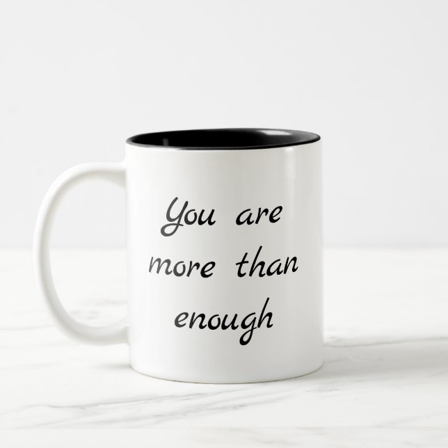 Du bist mehr als genug zweifarbige tasse (Links)