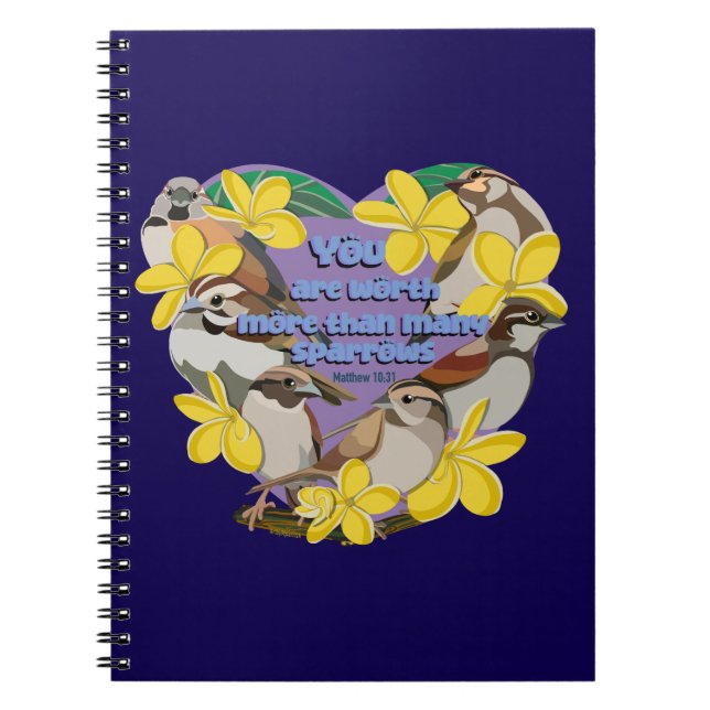 Du bist mehr wert als viele Spatzen Notizblock (Vorderseite)
