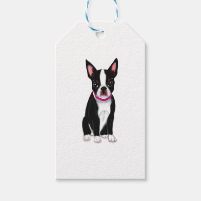 Du bist mein alles Boston Terrier Mind Desi Geschenkanhänger (Vorderseite)