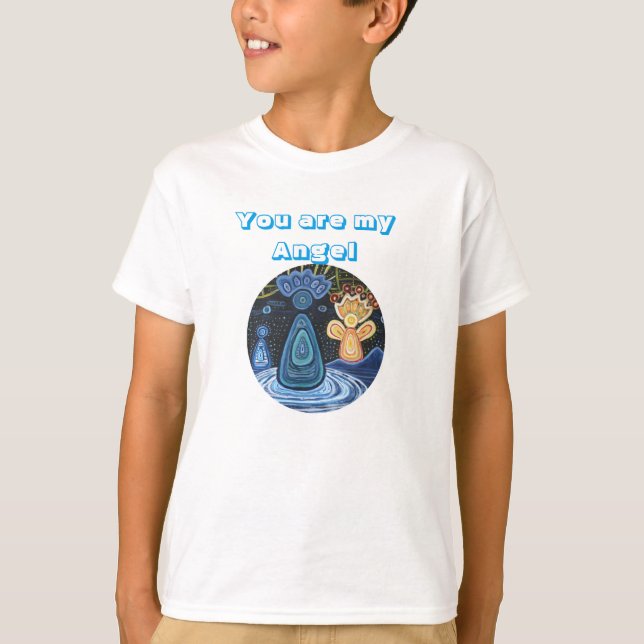 Du bist mein Angel Abstrakt Art Kids T - Shirt (Vorderseite)