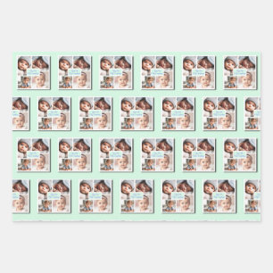 Du bist mein Baby-Alles-Foto auf Grün Geschenkpapier Set