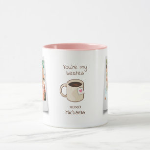 Du bist mein Bestea 2-Foto-Bester-Freund-Geschenk Tasse