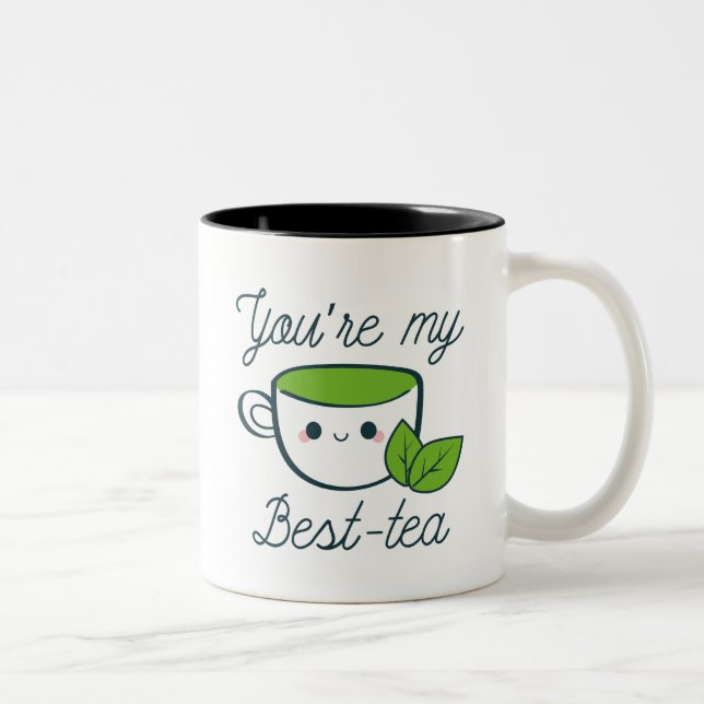 Du bist mein bester Tee Zweifarbige Tasse (Rechts)