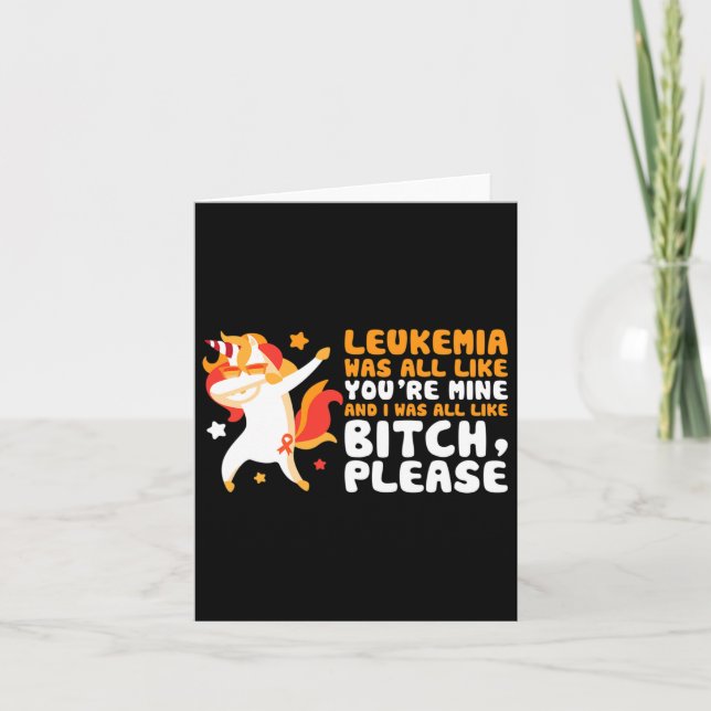 Du bist mein Bitte Einhorn Leukämie Aufklärungsges Karte (Vorderseite)