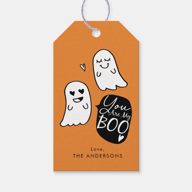 Du bist mein BOO! | Funny Halloween Ghost-Liebe Geschenkanhänger (Vorderseite)