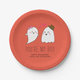 Du bist mein Boo Halloween Kawaii Ghost Niedlich O Pappteller