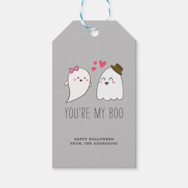 Du bist mein Boo Halloween Kawaii Ghost Niedlich S Geschenkanhänger (Vorderseite)
