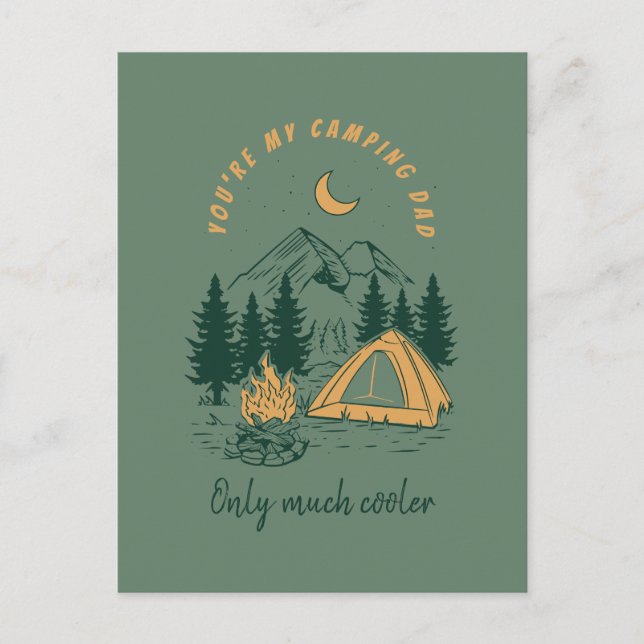 Du bist mein Camping Vater Funny Vatertag Postkarte (Vorderseite)