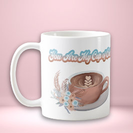 Du bist mein Cup von Calm Boho Latte Kaffeetasse
