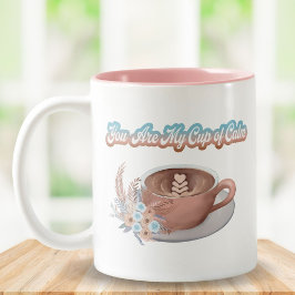 Du bist mein Cup von Calm Boho Latte Zweifarbige Tasse