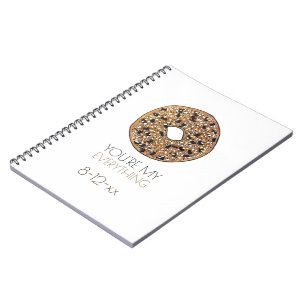 Du bist mein Everything-Bagel Foodie Hochzeitsgesc Notizblock