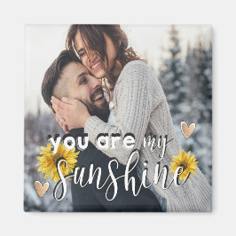 Du bist mein Foto mit gelben Sonnenblumen Magnet