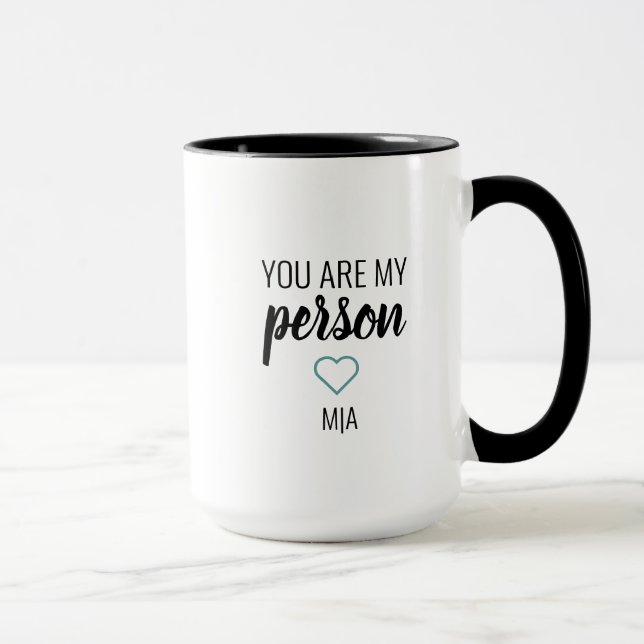 Du bist mein Freund Seafoam Green Geschenk Tasse (Rechts)