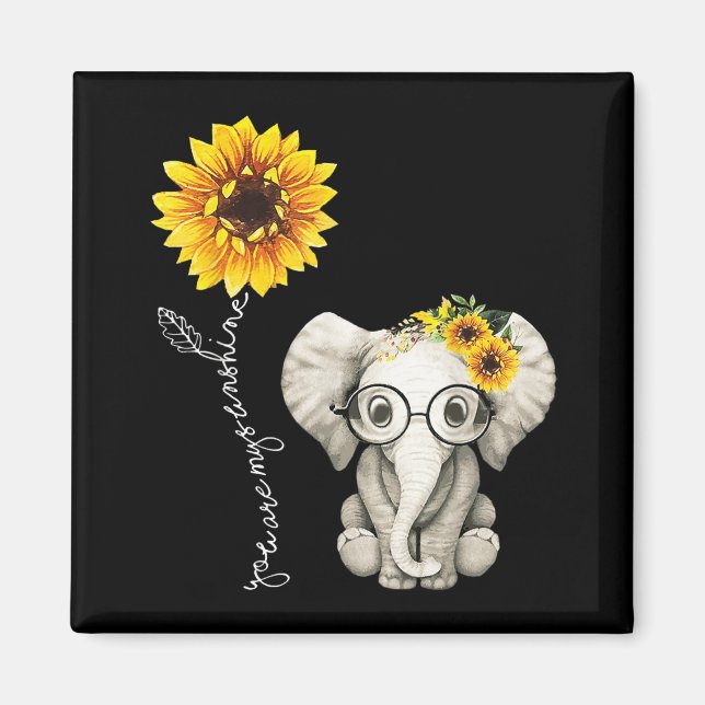 Du bist mein Geschenk für die Sonnenblume Hippie-S Magnet (Vorne)