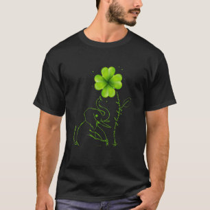 Du bist mein glücklicher Charm Elephant Kleeblatt  T-Shirt