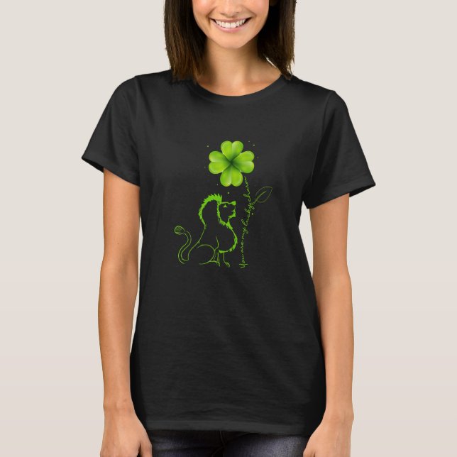 Du bist mein glücklicher Charm Lion Kleeblatt St P T-Shirt (Vorderseite)